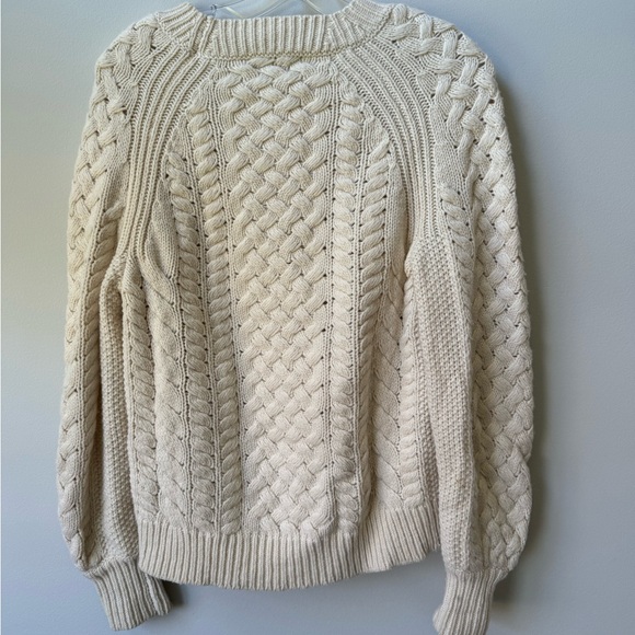 JCrew Cable-knit sequin sweater Natural Ivory - Picture 3 of 6